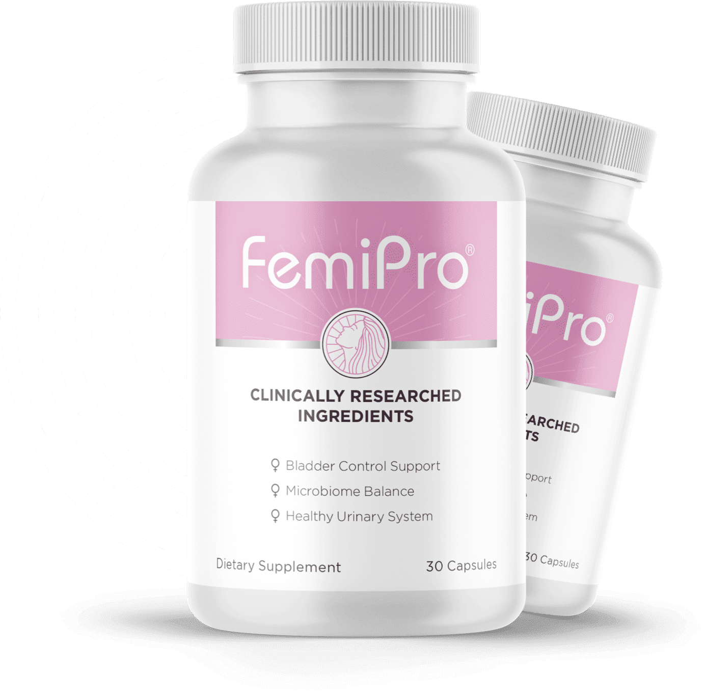 FemiPro urinary wellness supplement bottle